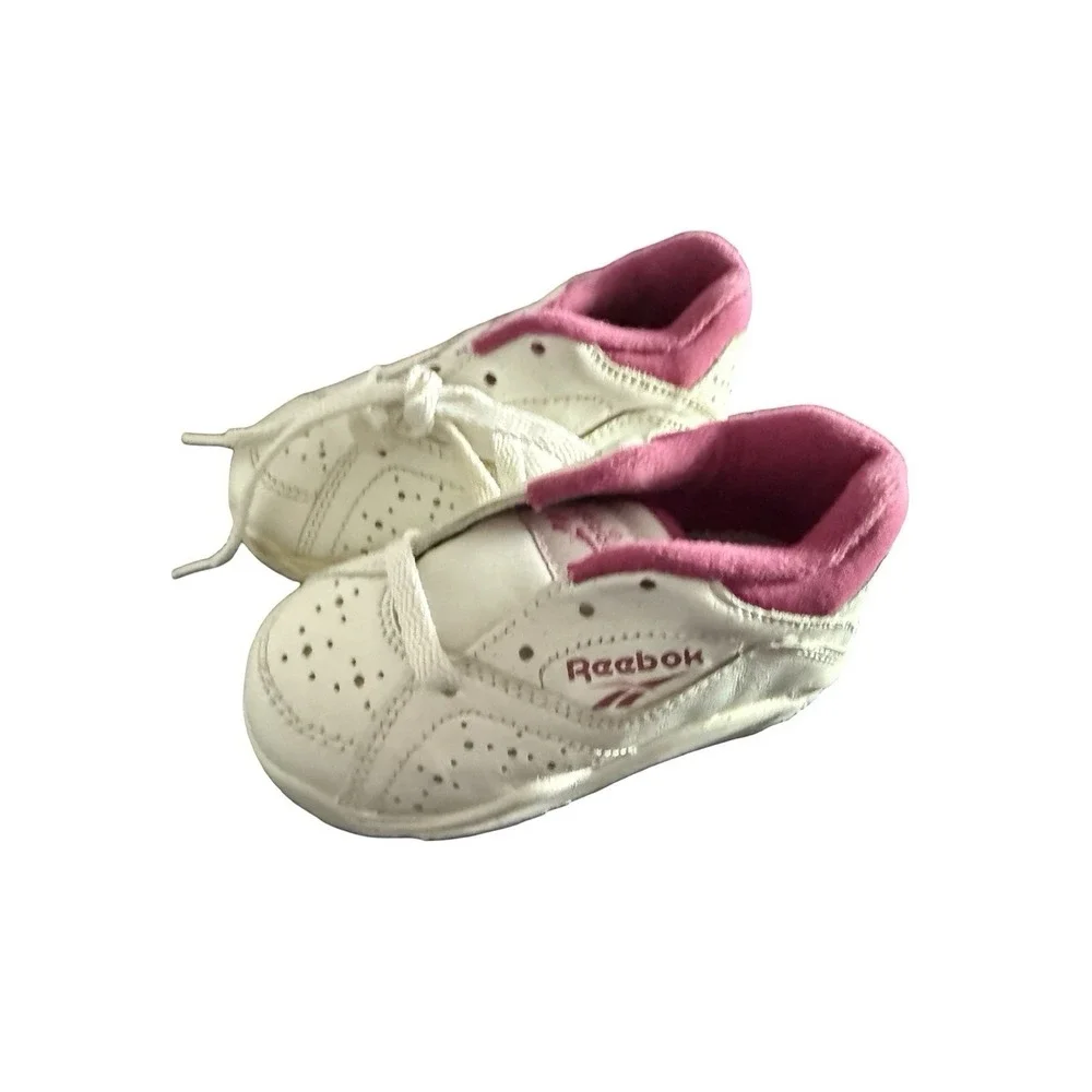Vintage Infant toddler Reebok‎ sneakers white/pink new in box